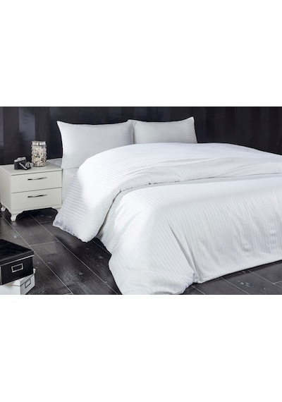 Komfort Home Tek Kişilik Çizgili Pamuk Saten Nevresim Takımı (241830571)