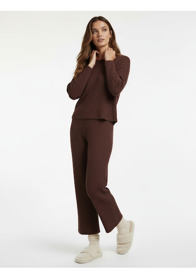 Koton Rahat Kalıp Bol Düz Paça Pijama Altı Bordo 6wlk40030mk Bordo