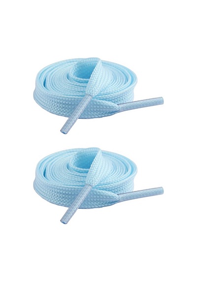 Hapshoe Fosforlu Neon Mavi 7 Mm Kalınlığında 1 Çift Yassı Spor Ayakkabı Bağcığı