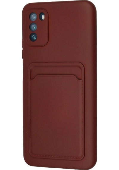 Xiaomi Pocophone M3 Kılıf Kelvin Kartvizitli Silikon - Bordo -