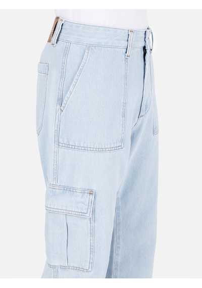 Colin's Colins 163 Dessi Kargo Kesim Orta Bel Düz Paça Mavi Erkek Pantolon Denim