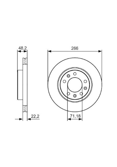 Peugeot 308 1.2 2014-2021 Bosch Ön Disk 266 Mm 2 Adet