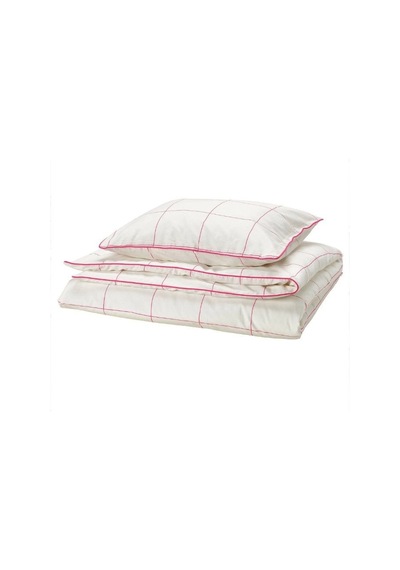 Ikea Bredvecklare Tek Kişilik Nevresim Takımı 150 X 200 Cm Beyaz - Pembe