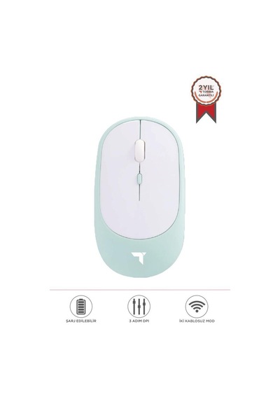 Torima Tm-16 Mavi Kablosuz Çift Modlu Sessiz Mouse Fare 001