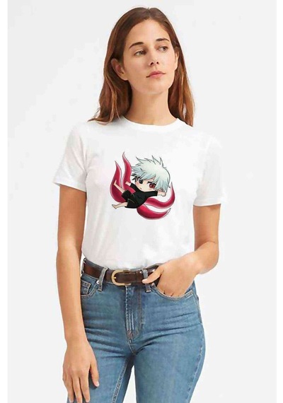 Anime Tokyo Ghoul Anteiku Baskılı Beyaz Kadın Tshirt (534307247)
