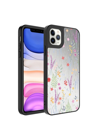 Apple iPhone   Uyumlu 11 Pro Kılıf Aynalı Desenli Kamera Korumalı Parlak Mirror Kapak