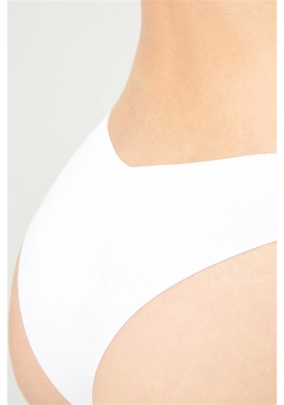 Cottonhill Basic Lazer Kesim Brezilya Külot-beyaz Beyaz