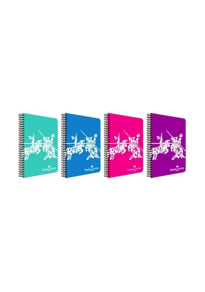 Faber-Castell PP Kpk Knights Canlı Spiralli Defter 80 Yaprak Düz 