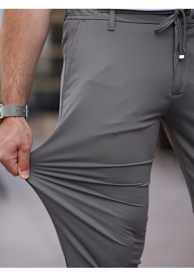 Ultra Hafif İnce Esnek Slim Fit Jogger Gri