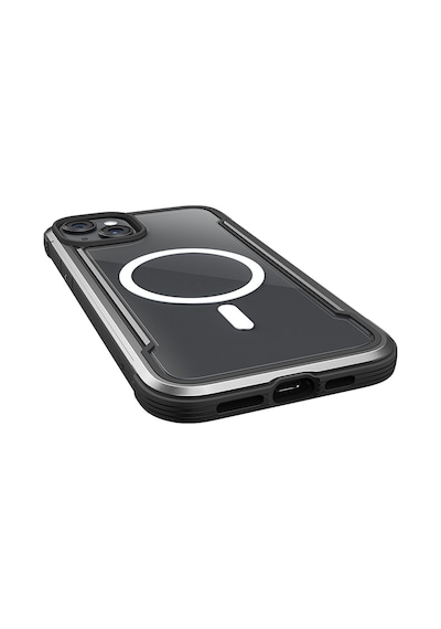 Apple Uyumlu iPhone 15 Kılıf Magsafe Şarj Özellikli Airbagli Raptic Shield Serisi Şeffaf Arka Yüzey Kapak Siyah