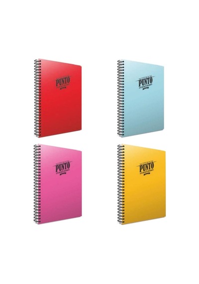 Gıpta Punto 140 Yp. A4 Spiralli Pp. Kapak Defter Seti Kareli 4'lü