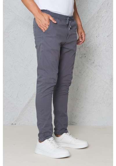 Blayn Jeans Erkek Krem Jogger Pantolon Rahat Kesim, Bağcıklı, Mevsimlik Günlük Kullanım Gri