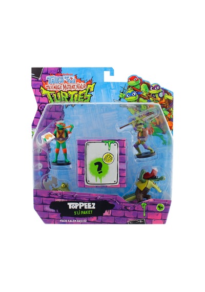 Tmnt Figürlü Kalem Başlığı 5'li Paket Model 4 Nt2040
