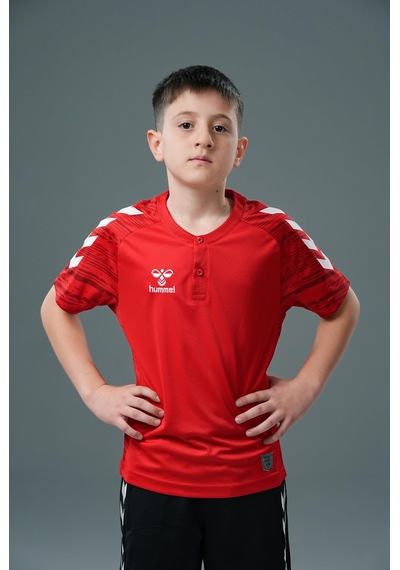 Hummel Line Kamp Tişört Kırmızı Çocuk