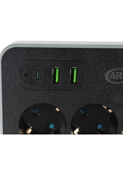 Ars 3 USB 1 Type C Girişli Akım Korumalı 2 Metre 3'lü Kare Priz
