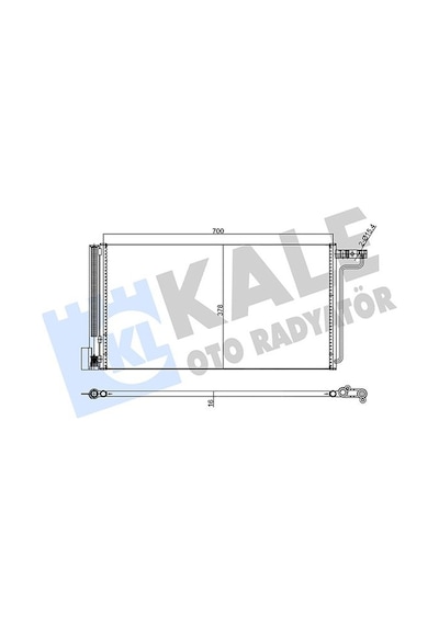 Kale 357755 Klima Radyatörü Kondanser - Ford C-max 2012-2015 1.6 1684204 - 1769313 - 2010987 - Av6119710aa - Av6119710ab - Av6119710ac - Av6419710aa