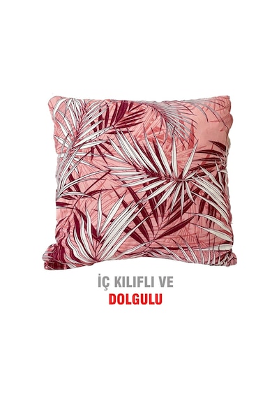 Kırlent Yastık Dolgulu Vip Yastık 1 Adet-43X43 Cm(Kırmızı Yaprak) (524873367)