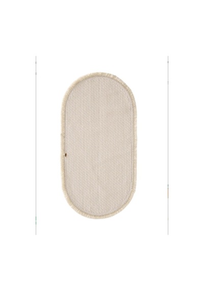 Vega 1451 Krem Oval Modern Hav Toz Tutmayan Koridor Salon Yatak Odası Oturma Odası Banyo Halısı