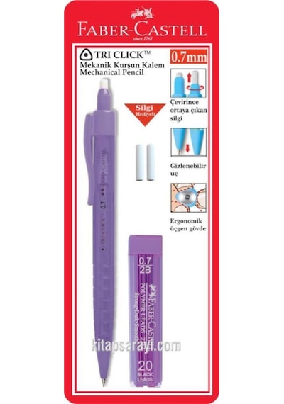 0.7 Mm Tri Click Versatil Kalem Seti Mor Renk