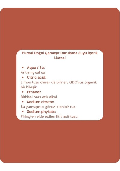 Pureal Doğal Çamaşır Durulama Suyu - Hassas Ve Çok Hassas Ciltlere Özel 750 Ml Tekli