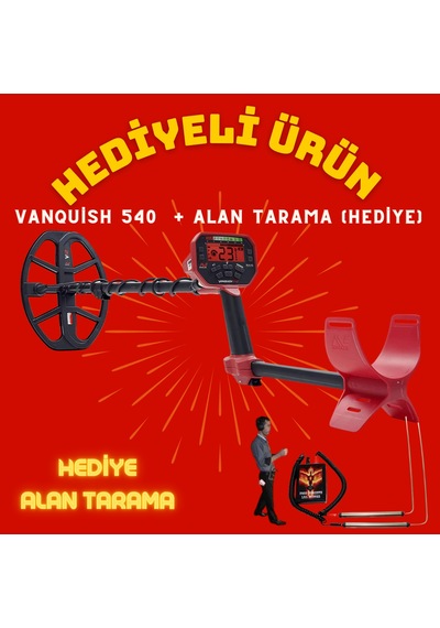 Minelab Vanquish 540 Dedektör + Hediye Alan Tarama