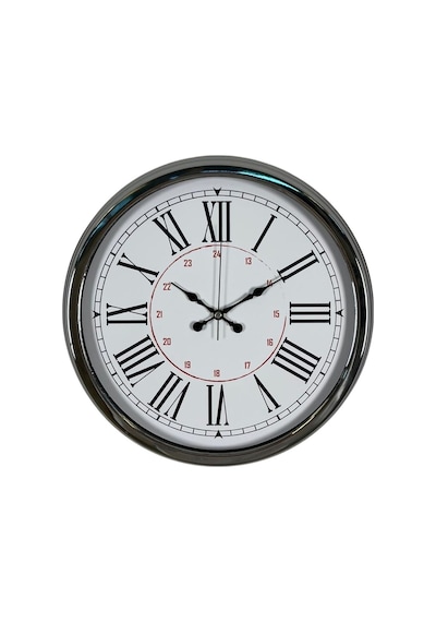 Silver Elegance 40 Cm Krom Metal Duvar Saati