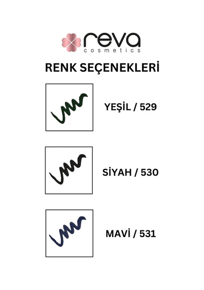 Mavi Göz Kalemi & Blue Eyeliner No: 531 - Vegan & Temiz İçerikli Çok Renkli