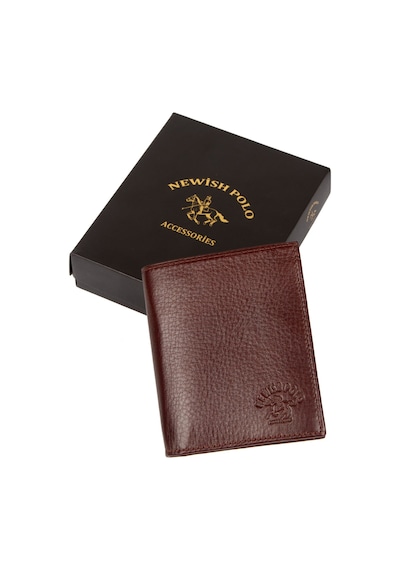 Newish Polo Erkek Hakiki Deri Cüzdan Ve Kartlık - New007 Kahverengi
