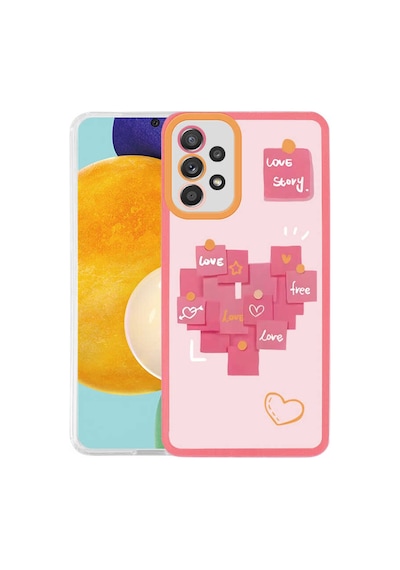 Zore Galaxy A72 Kılıf Nvth M-fit Desenli Kapak - Love Story No2