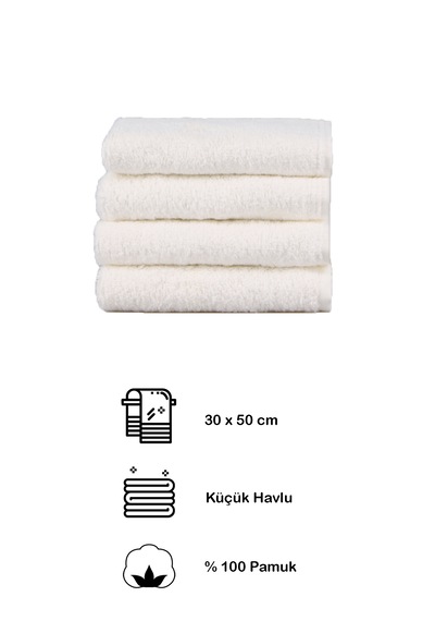 Otel Serisi Dörtlü Küçük Havlu Seti 30 x 50 CM