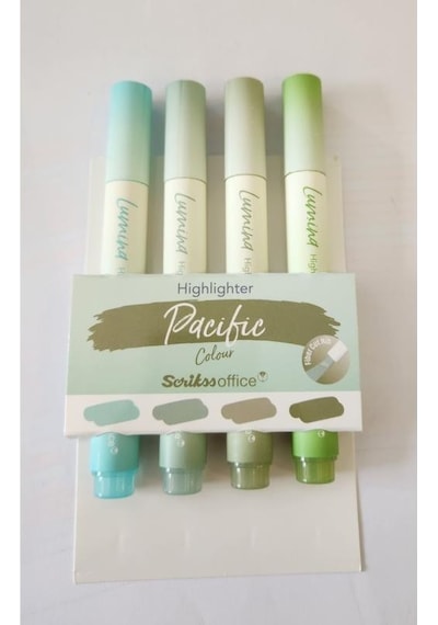 Scrikss Lumina Pacific Fosforlu Kalem 4'lü Set Yeşil