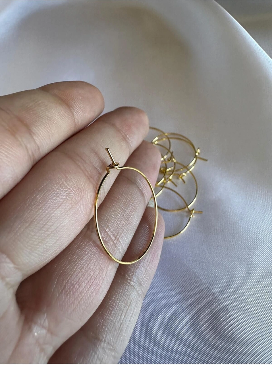 Takı Yapımı Için Gold Halka Küpe Aparatı - 3 Çift