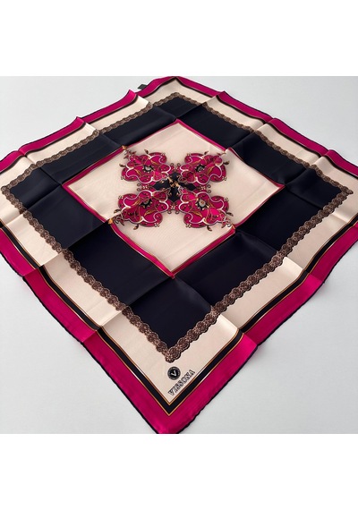 Vissona Twill İpek Eşarp Ipk4509-27321 Çok Renkli