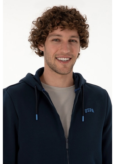 U.S. Polo Assn. Erkek Regular Fit Lacivert Şardonlu Örme Hırka 50313755-VR033