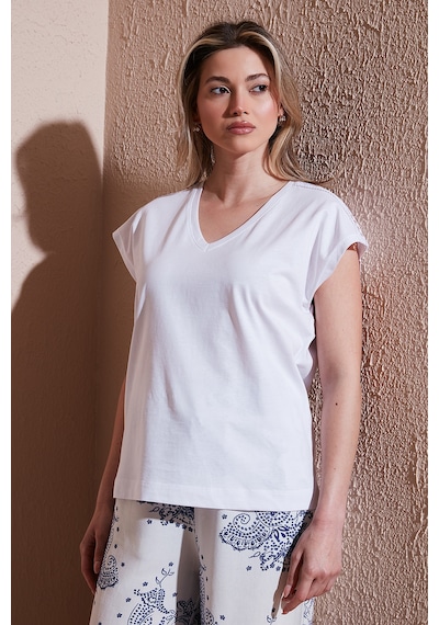 Fashion Friends Bayan Bluz 25y0540k1 Beyaz Beyaz