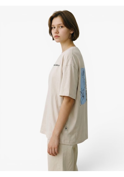 New Balance Nb Lıfestyle Women T-shırt Kadın Bej T-shirt - Wnt3630
