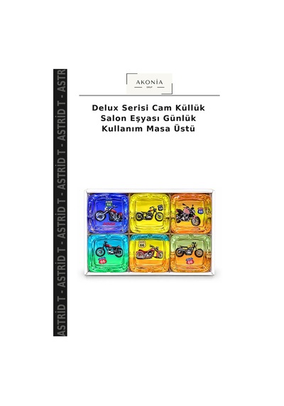 Delux Serisi Cam Küllük Salon Eşyası Günlük Kullanım Masa Üstü