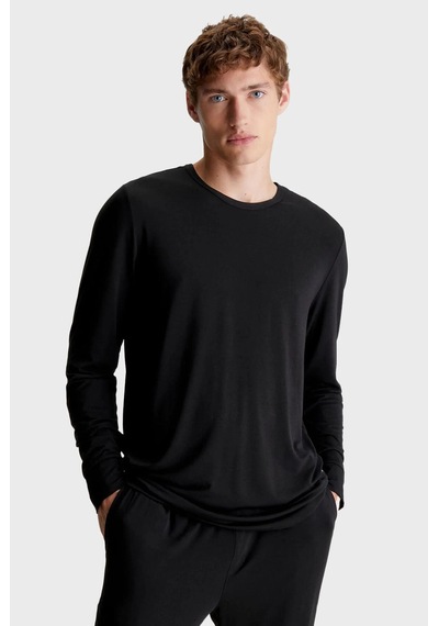Calvin Klein L/s Sweatshırt, P7a Erkek Siyah Sweatshirt