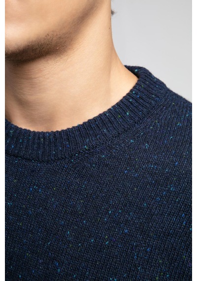 Lee Cooper Jos Erkek O Yaka Kazak Mavi Koyu İndigo-21060 Indigo