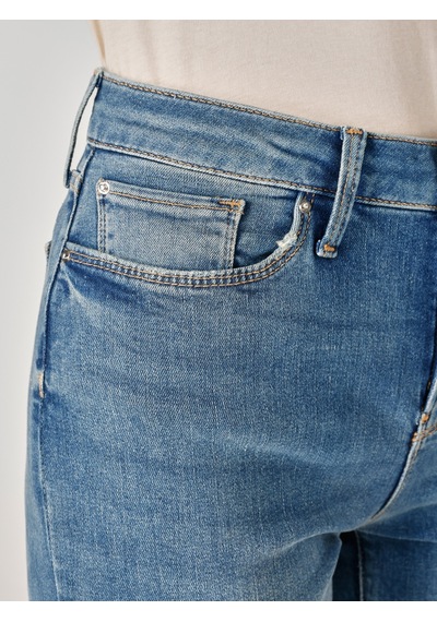 Colin's Colins 703 Carla Slim Fit Normal Bel Düz Paça Mavi Kadın Pantolon Cl1064400 Q1.v1 Dn42753 001