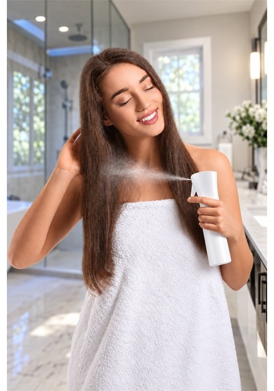 Tıcaro 300 Ml Sürekli Püskürtmeli Boş Sprey Şişesi, 360 Püskürtme, Beyaz