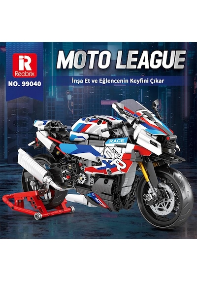 Reobrix Technic 99040 Moto League Bmw S1000 Rr Motosiklet Yaratıcı Yapı Blok Seti Building Blocks The Clock Tower - 949 Parça