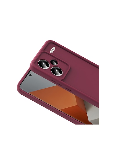Zore Redmi Note 13 Pro Plus Kılıf Kamera Korumalı Msra Ananas Kapak - Mürdüm Mürdüm