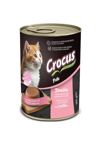 Crocus - 986 - Yavru Kedi Tavuklu Pate Yaş - Csmo-tex - Mama 400g