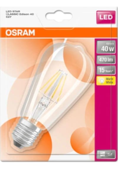 Osram Led Vintage Gold Edison 4,5 W Sarı Işık E-27 470 LM Ampul