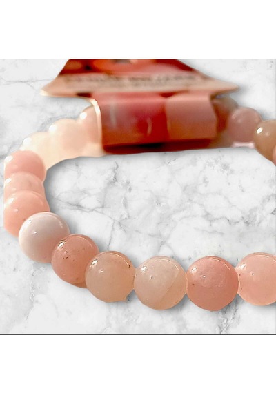 Pembe Kuvars Hakiki Doğaltaş Kartlı Ve Kutulu Bileklik Aşk Ve Özgüven Taşı Pembe
