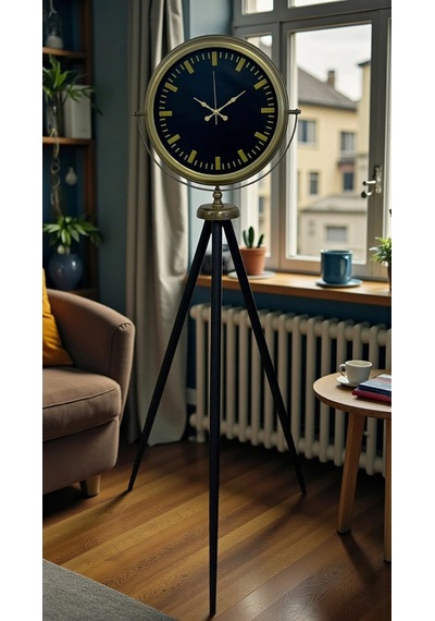 Nostalji Şık Tasarım Tripod Ayaklı Saat Çok Renkli