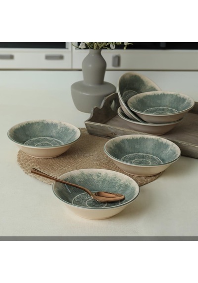 Maya Hitit Yemek Tabağı 18 Cm 6 Adet - 20790 Çok Renkli