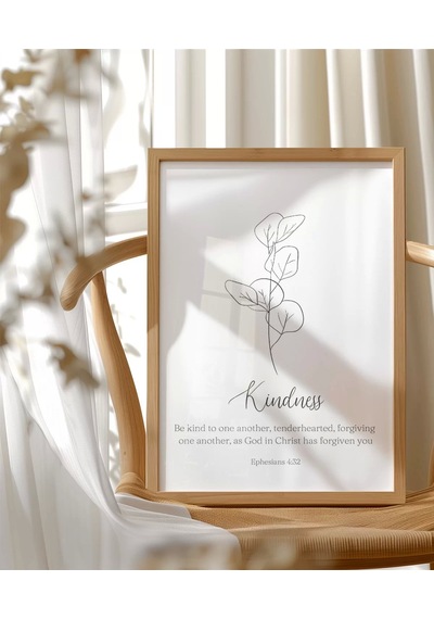 Çerçevesiz Poster Kindness Temalı Minimalist