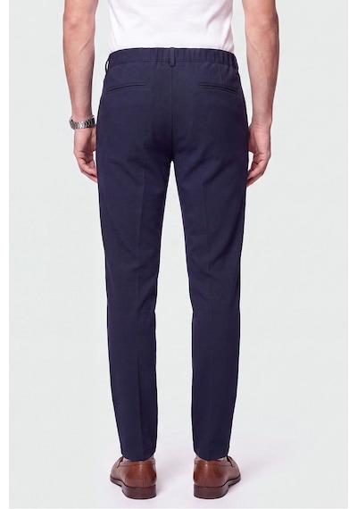 Comfort Fit Gofre Kumaş Esnek Pamuk Lacivert Jogger Pantolon P 1224